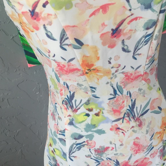 🌸Sold🌼 Floral Fit And Flare Dress XS - Picture 3 of 8